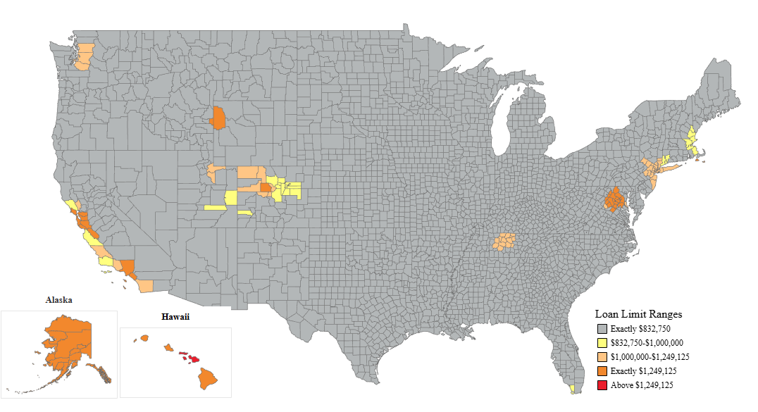 The Money Store 2026 Conforming Loan Limits Map